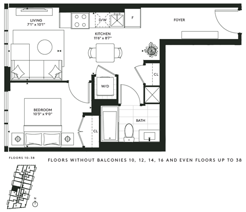 450 Front Street West Studio-3 Beds Apartment for Rent - Photo Gallery 51